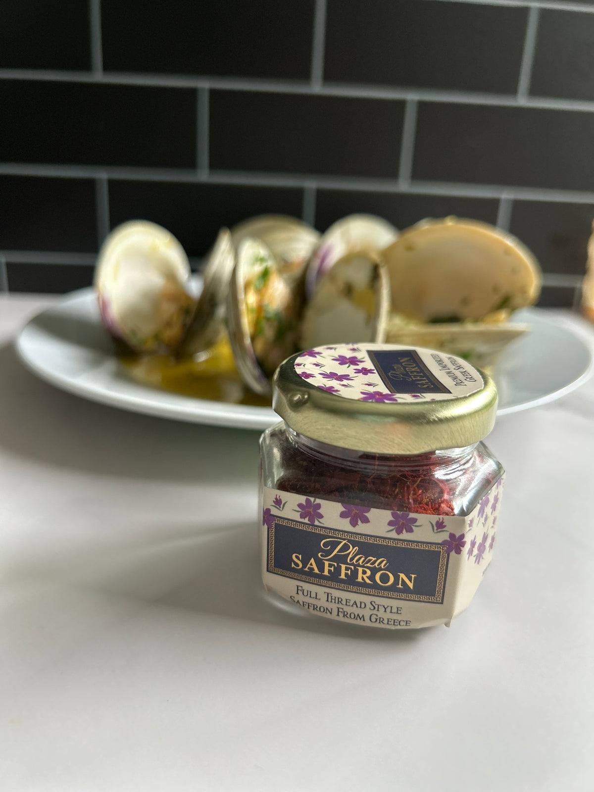 SAFFRON CLAMS– Plaza De Caviar